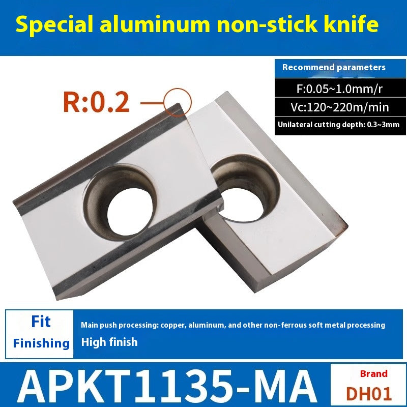 6008 CNC Milling Inserts APMT1135 Milling Blade 1604 Milling Head for Aluminum Alloy R0.8 Coated Rough Milling Machine Tool Pellets Shandong Denso Pricision Tools Co.,Ltd.